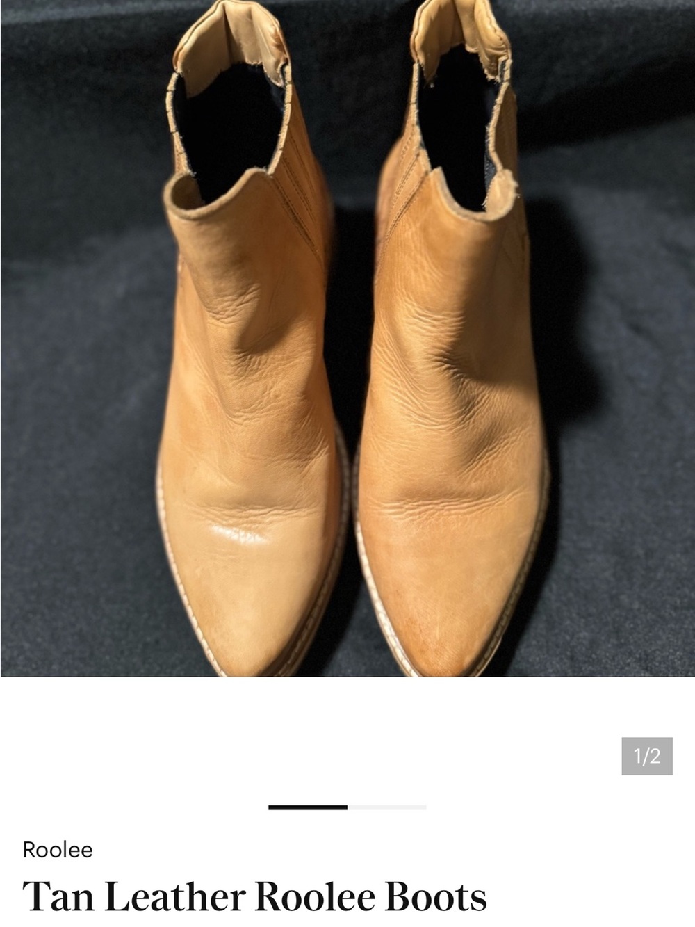Tan Leather Roolee Boots - Picture 3 of 9